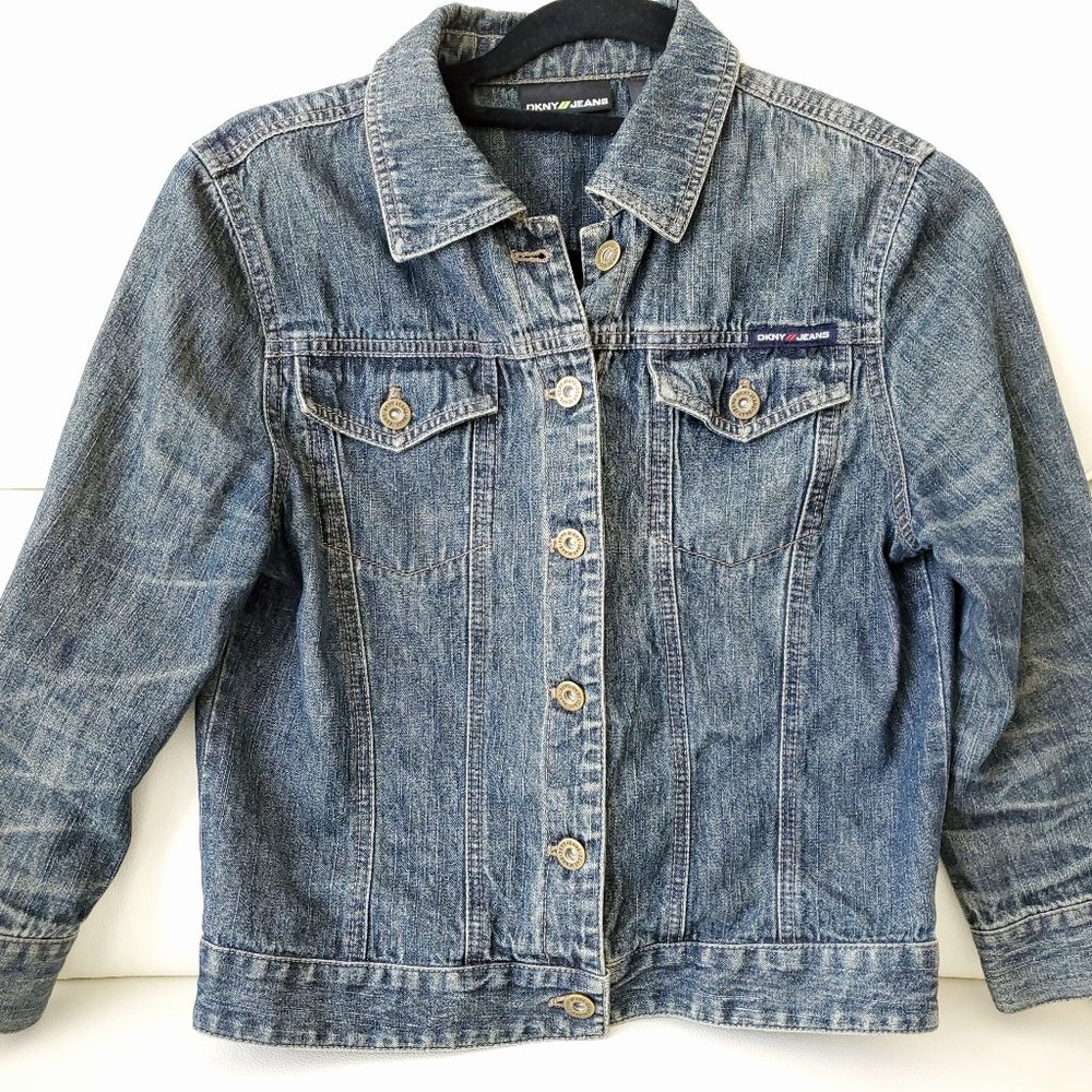 2/30$ DKNY Jeans jacket (faded effect) EUC